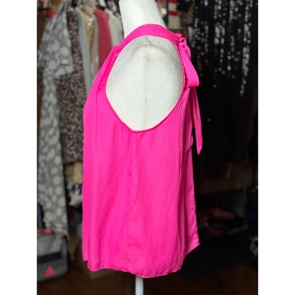 DO+BE Blouse Womens Size Small Pink Tropical Swirl Lined Halter Tank Flowy CHIC - Picture 4 of 9